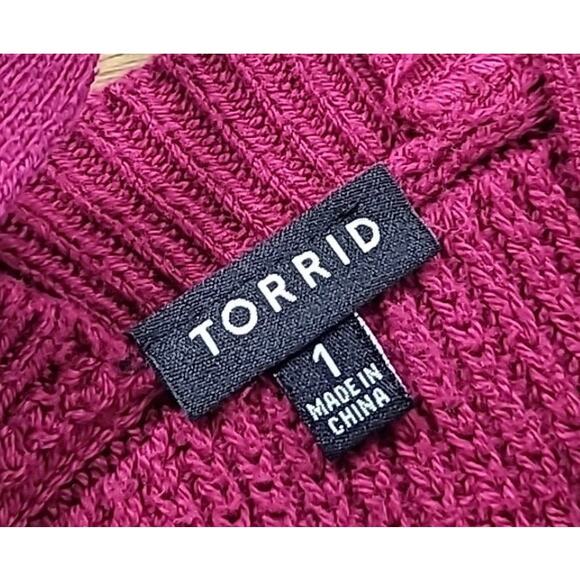 Torrid Plus 1X Pink Cold Shoulder Knit Sweater – Soft Cozy Fall Top EUC - Picture 3 of 6